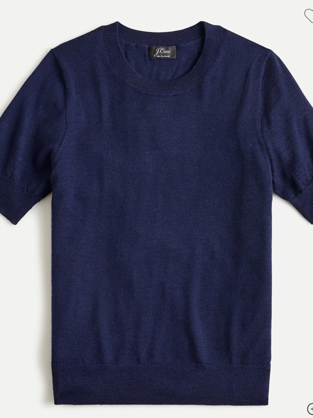 J. Crew Navy Cotton Crewneck Short Sleeve Sweater